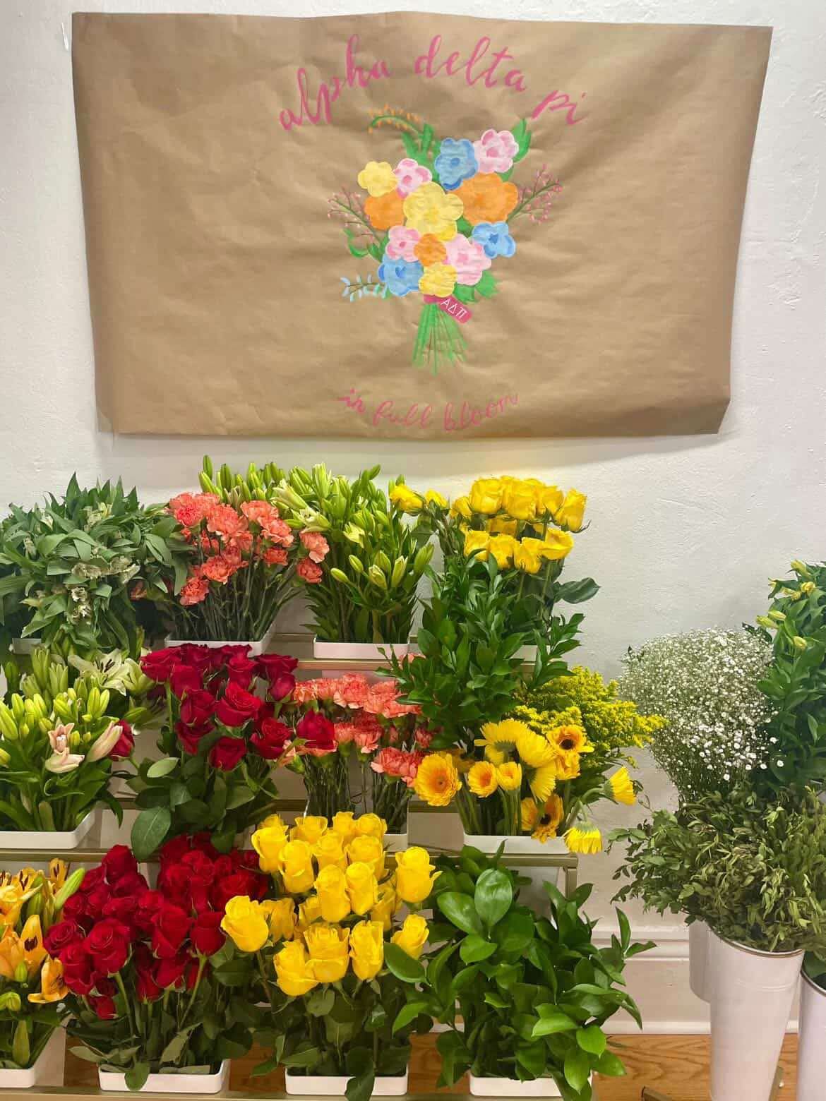 Vibrant floral display with colorful blooms